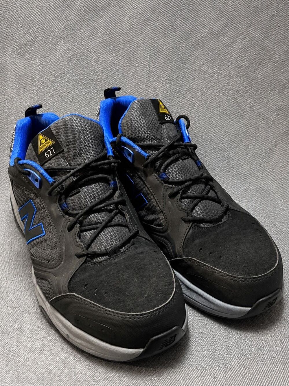 Reebok Sublite Cushion Work Alloy Toe EH Slip Resistant Shoes Black Blue Size 12